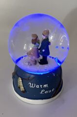 Warm Love Işıklı Kar Küresi Küçük Boy Lacivert