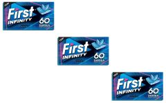 First 60 Dk Infinity Nane Aromalı Şekersiz Tatlandırıcılı Sakız - 3'lü Paket