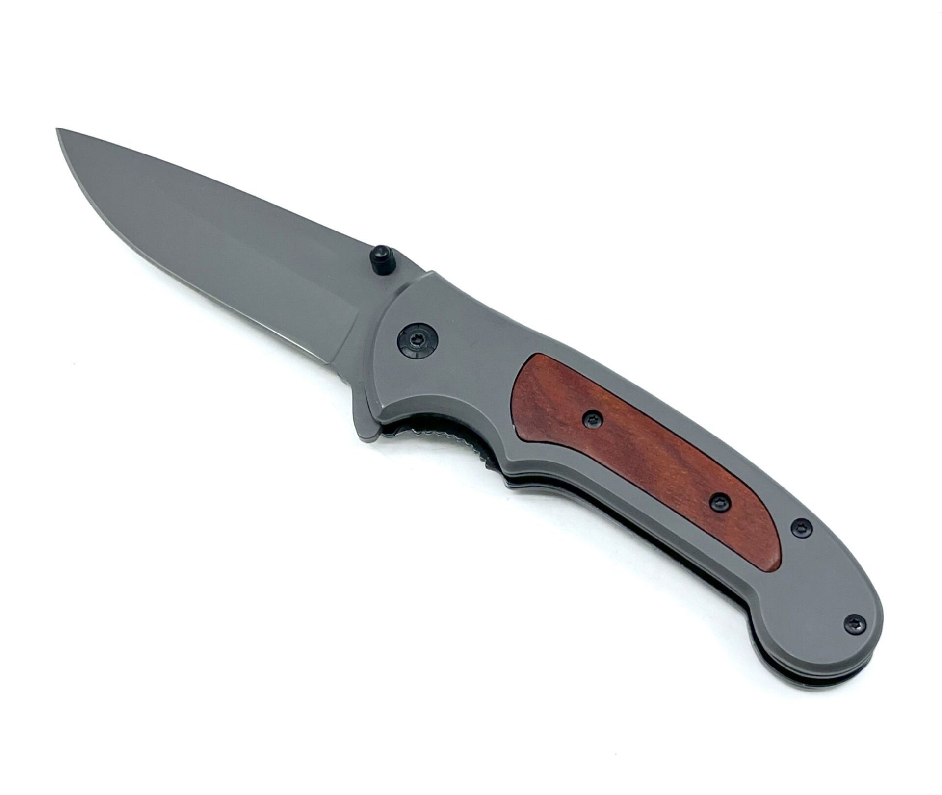 Katlanır Çakı Ahşap Grip - Antrasit