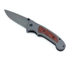 Katlanır Çakı Ahşap Grip - Antrasit