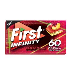 First 60 Dk Infinity Karpuz & Şeftali Aromalı Şekersiz Tatlandırıcılı Sakız - 3'lü Paket