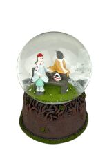 Bankta Oturan Aşıklar - Küçük Boy Işıklı Kar Küresi