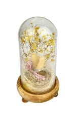 Işıklı Çiçekli Fanus Cam Model 1