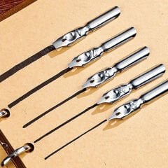 Hediyelik Divit Hokka Seti Orjinal Kuş Tüylü Kutulu Kalem Seti - Siyah