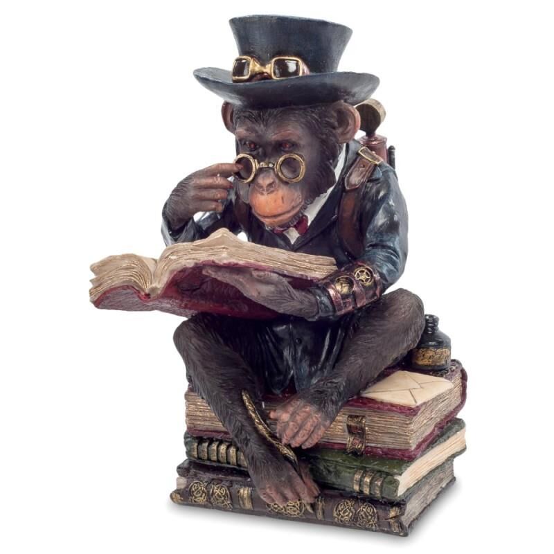 Kitap Okuyan Şempanze Biblo