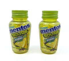 Mentos Sours Şekersiz Tatlandırıcılı C Vitaminli Limon Aromalı Tablet Şekerleme 49gr X 2 Adet