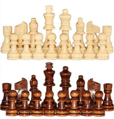 Ahşap Satranç Taşları No:35 Büyük 9cm