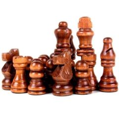 Ahşap Satranç Taşları No:45 Battal 12cm