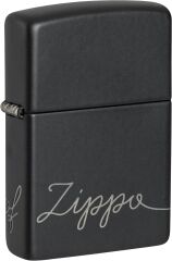 Zippo Logo Black Matte Dizayn Çakmak