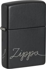 Zippo Logo Black Matte Dizayn Çakmak