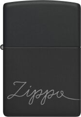 Zippo Logo Black Matte Dizayn Çakmak