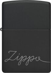Zippo Logo Black Matte Dizayn Çakmak