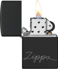 Zippo Logo Black Matte Dizayn Çakmak