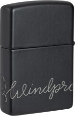 Zippo Logo Black Matte Dizayn Çakmak