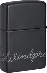 Zippo Logo Black Matte Dizayn Çakmak