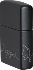 Zippo Logo Black Matte Dizayn Çakmak