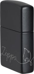 Zippo Logo Black Matte Dizayn Çakmak