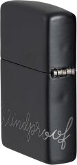 Zippo Logo Black Matte Dizayn Çakmak