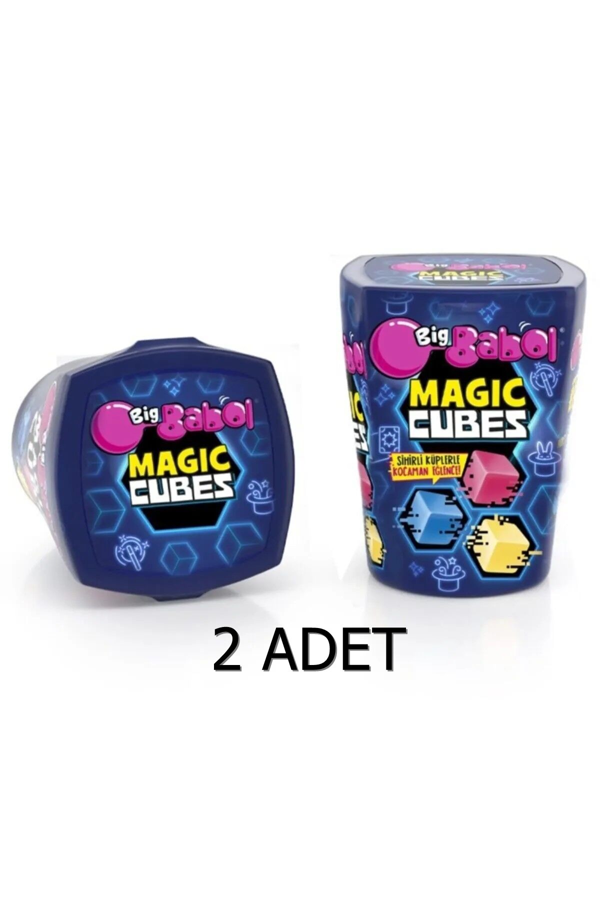 Big Babol Magic Cubes  Karışık Meyve Aromalı Balonlu Sakız Büyük Boy 86 g (2 ADET)