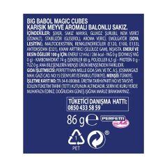 Big Babol Magic Cubes  Karışık Meyve Aromalı Balonlu Sakız Büyük Boy 86 g (2 ADET)