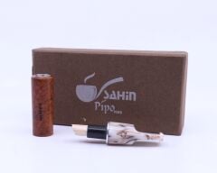 Şahin 9mm Filtreli 8mm Uçlu Akrilik Saplı Sigara Ağızlığı - Kahverengi - 0754