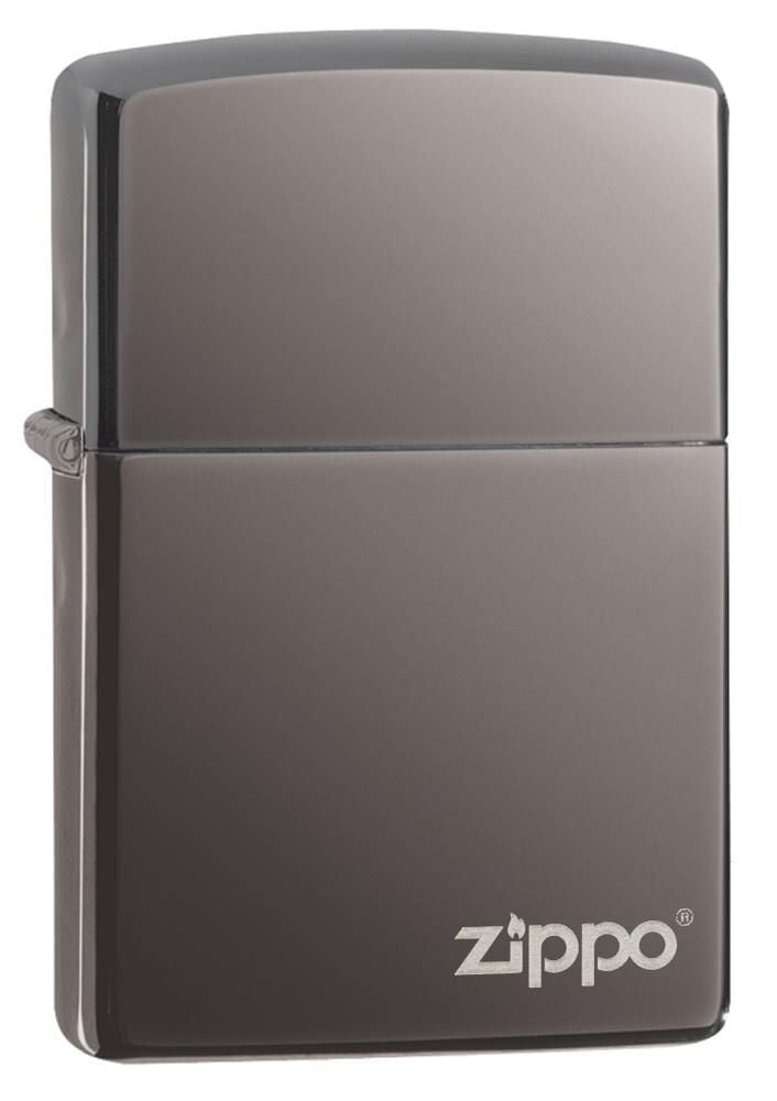 Zippo Ice Black Çakmak Logolu Parlak