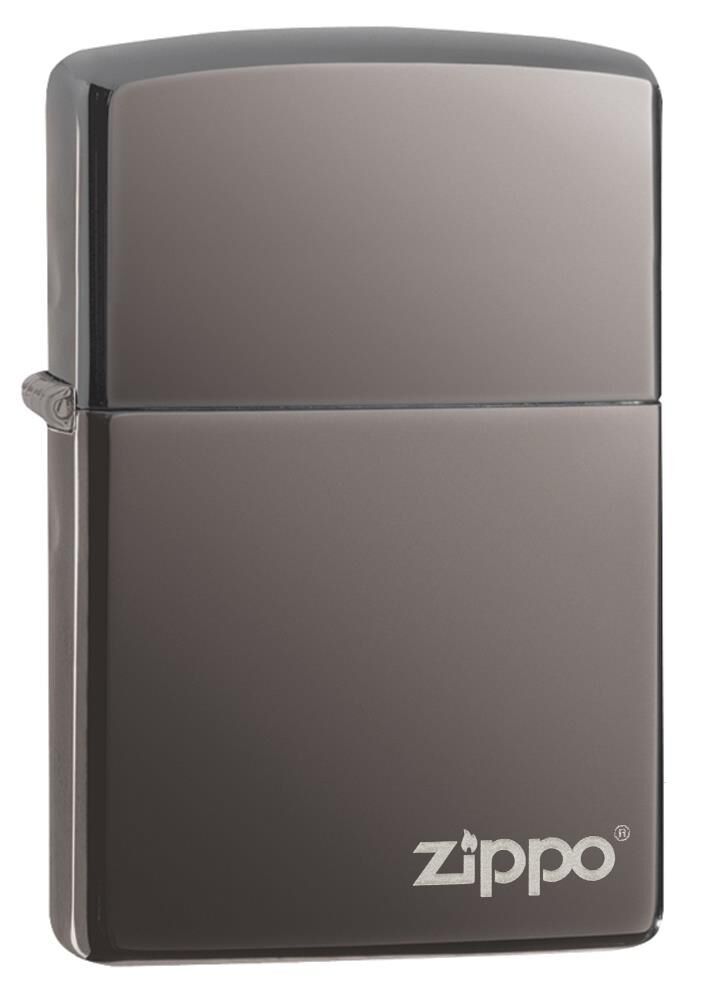 Zippo Ice Black Çakmak Logolu Parlak