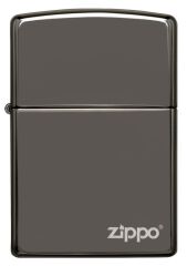 Zippo Ice Black Çakmak Logolu Parlak