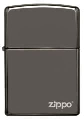 Zippo Ice Black Çakmak Logolu Parlak