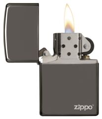 Zippo Ice Black Çakmak Logolu Parlak