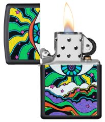 Zippo Eye Design Black Light Çakmak