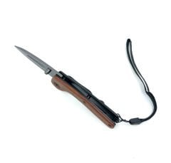 Ahşap Kabzeli Mini Cep Çakısı - Taşıma İpli