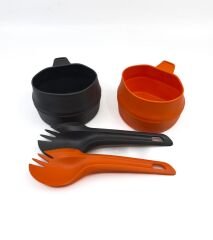 Wildo Camp-a-Box Duo Light Yemek Seti - Turuncu