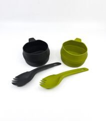 Wildo Camp-a-Box Duo Light Yemek Seti - Limon Yeşili