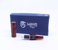 Şahin 9mm Filtreli 8mm Uçlu Akrilik Saplı Sigara Ağızlığı - Kahverengi - 0756