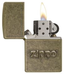 Zippo Antik Brass Logo Çakmak