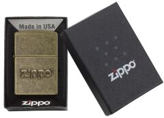 Zippo Antik Brass Logo Çakmak