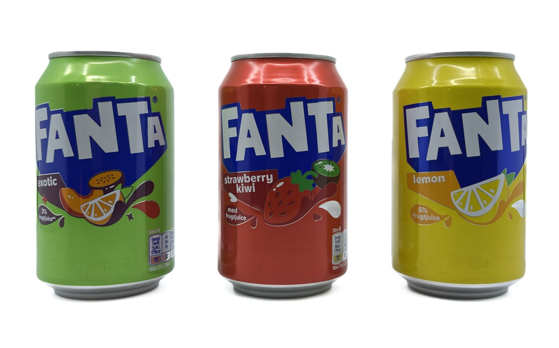 Fanta Limon - Tropik Meyve - Çilek & Kivi Aromalı Gazlı İçecek 3'lü Set