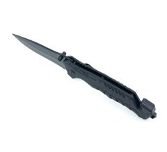 Flipper Mekanizmalı Çok Fonksiyonlu Av Bıçağı - Siyah