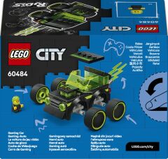 LEGO City Araçlar - Video Oyunu Yarış Arabası 60484 – 5 Yaş ve Üzeri Çocuklar için Minifigür İçeren Oyuncak Yapım Seti (64 Parça)