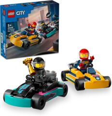LEGO® City Go-Kartlar ve Yarış Sürücüleri 60400 - 5 Yaş ve Üzeri için Yarışçı Minifigürü İçeren Yaratıcı Oyuncak Yapım Seti (99 Parça)