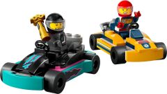 LEGO® City Go-Kartlar ve Yarış Sürücüleri 60400 - 5 Yaş ve Üzeri için Yarışçı Minifigürü İçeren Yaratıcı Oyuncak Yapım Seti (99 Parça)