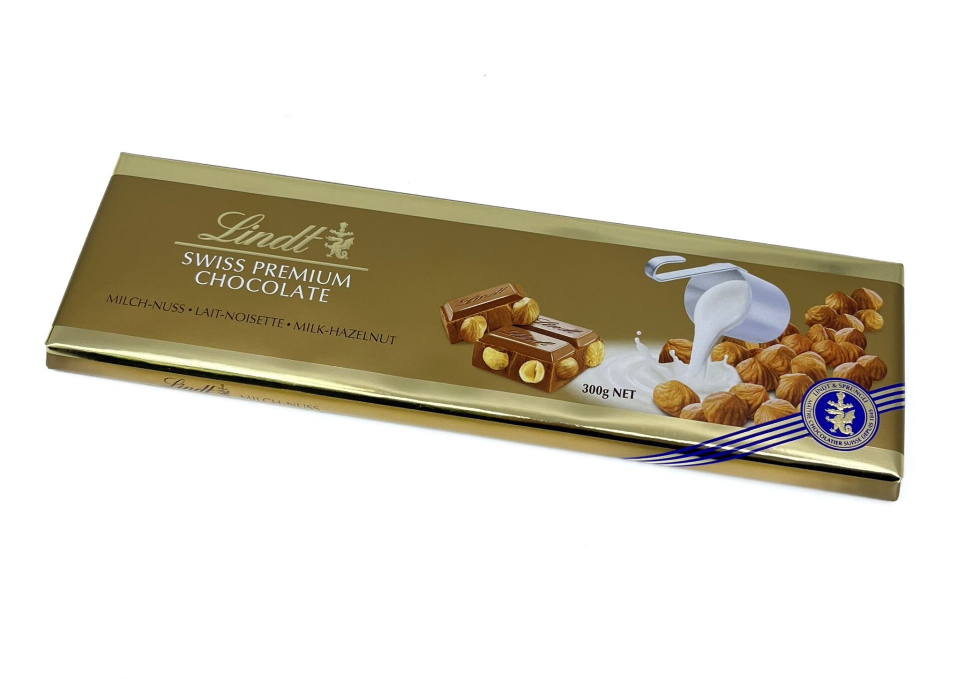 Lindt Swiss Premium Bütün Fındıklı Sütlü İsviçre Çikolatası 300 g