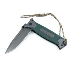 Flipper Mekanizmalı Paracord İpli Avcı Bıçağı - Haki