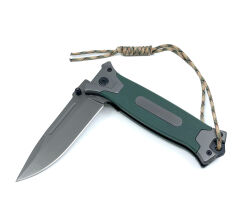 Flipper Mekanizmalı Paracord İpli Avcı Bıçağı - Haki