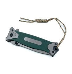 Flipper Mekanizmalı Paracord İpli Avcı Bıçağı - Haki
