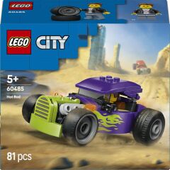 LEGO City Hot Rod 60485 – 5 Yaş ve Üzeri Çocuklar için Sürücü Minifigürü İçeren Yaratıcı Oyuncak Araba Yapım Seti (81 Parça)
