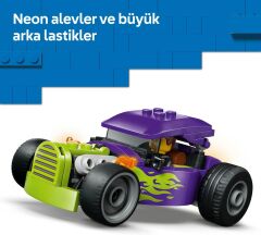 LEGO City Hot Rod 60485 – 5 Yaş ve Üzeri Çocuklar için Sürücü Minifigürü İçeren Yaratıcı Oyuncak Araba Yapım Seti (81 Parça)