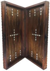 Pirinç Kakmalı Sedef İşlemeli El İşçiliği Tavla Takımı