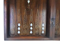 Pirinç Kakmalı Sedef İşlemeli El İşçiliği Tavla Takımı